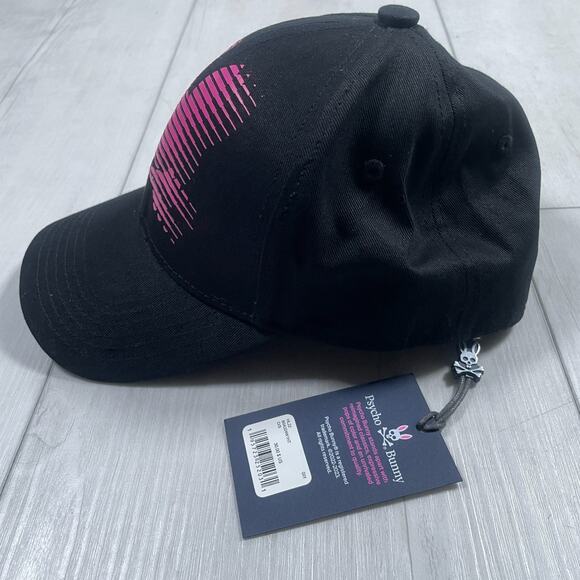 Psycho Bunny Men's Cotton Screen Printed Logo Baseball Adjustable Strap Hat/Cap - Picture 4 of 11